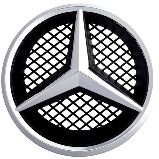Mercedes Grille Emblem | Chrome - Grid Style