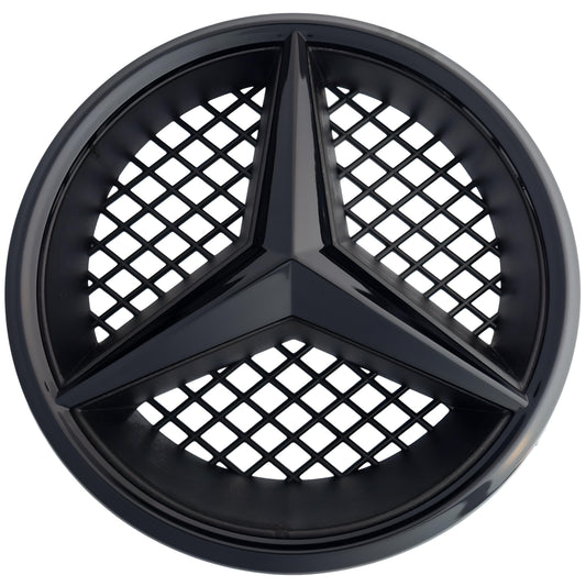Mercedes Grille Emblem | Gloss Black - Grid Style